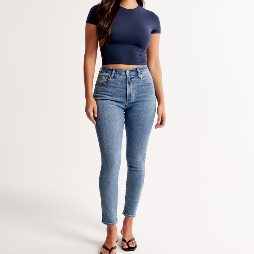 Abercrombie & Fitch Curve Love High Rise Super Skinny Ankle Jean Size 00 24 S